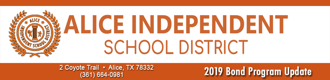 Welcome to the Alice ISD Bond Website